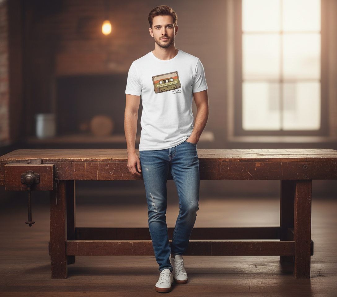 Retro Cassette Tape T-Shirt - Vintage Music Lover Gift