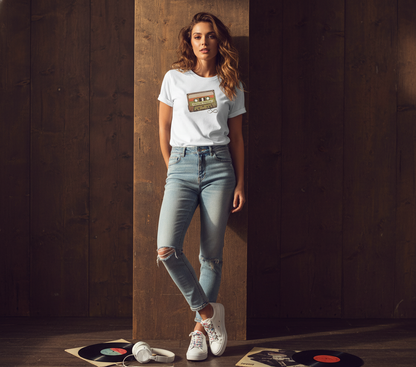 Retro Cassette Tape T-Shirt - Vintage Music Lover Gift
