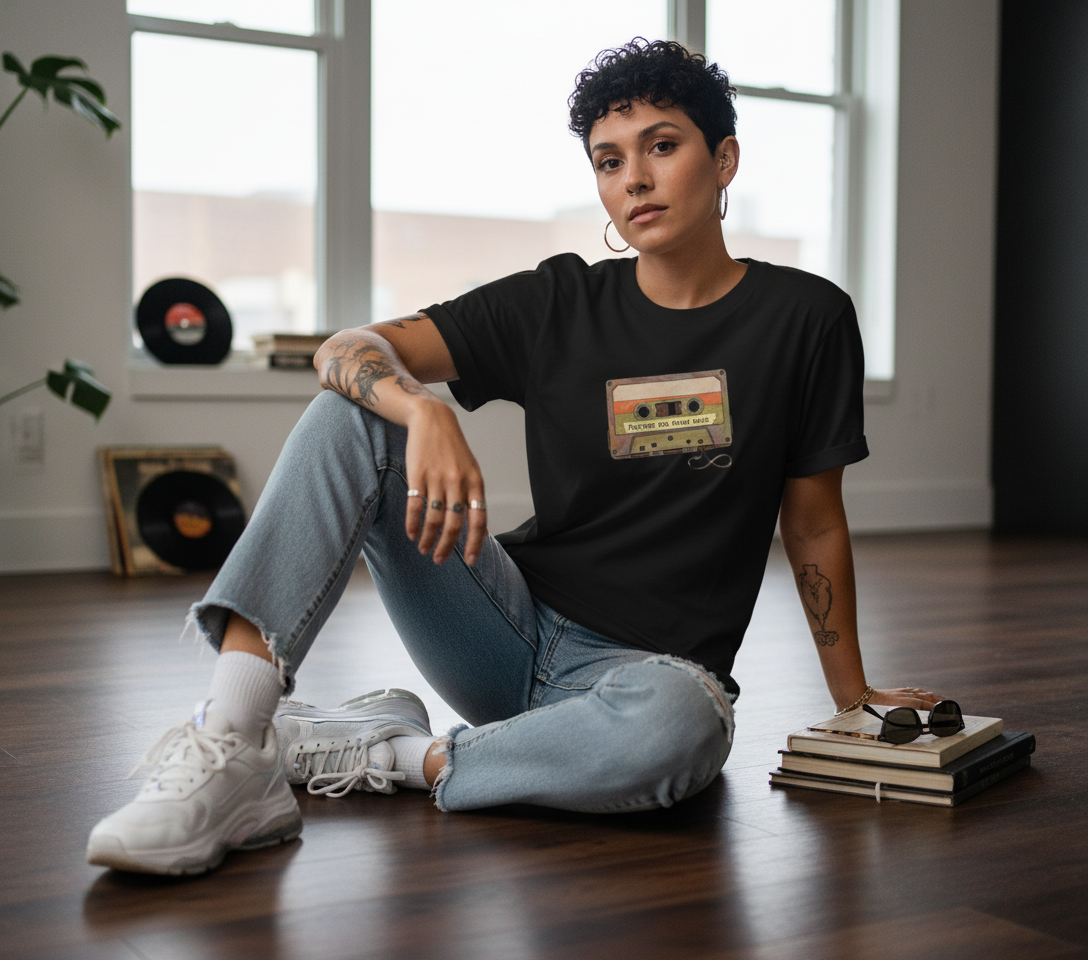 Retro Cassette Tape T-Shirt - Vintage Music Lover Gift