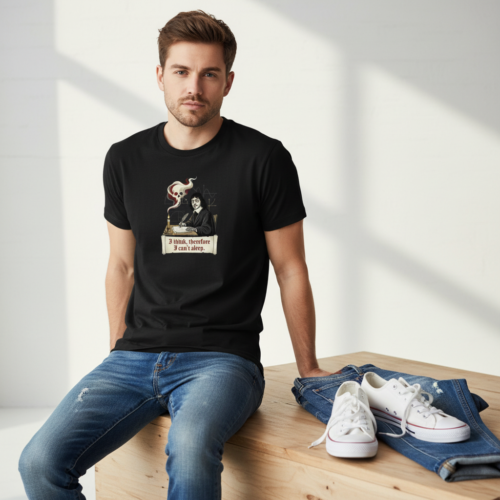 Philosopher Skull T-Shirt - Funny Gift for Thinkers