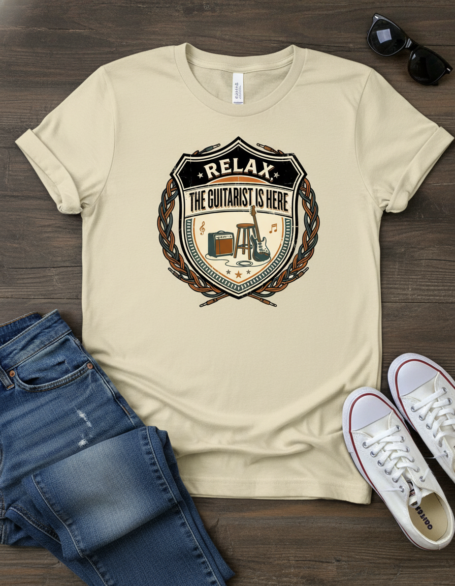Relax Guitarist T-Shirt - Music Lover Gift Tee
