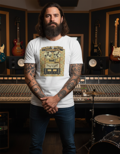 Retro Heavy Metal Cassette Graphic Tee - Music Lover Gift