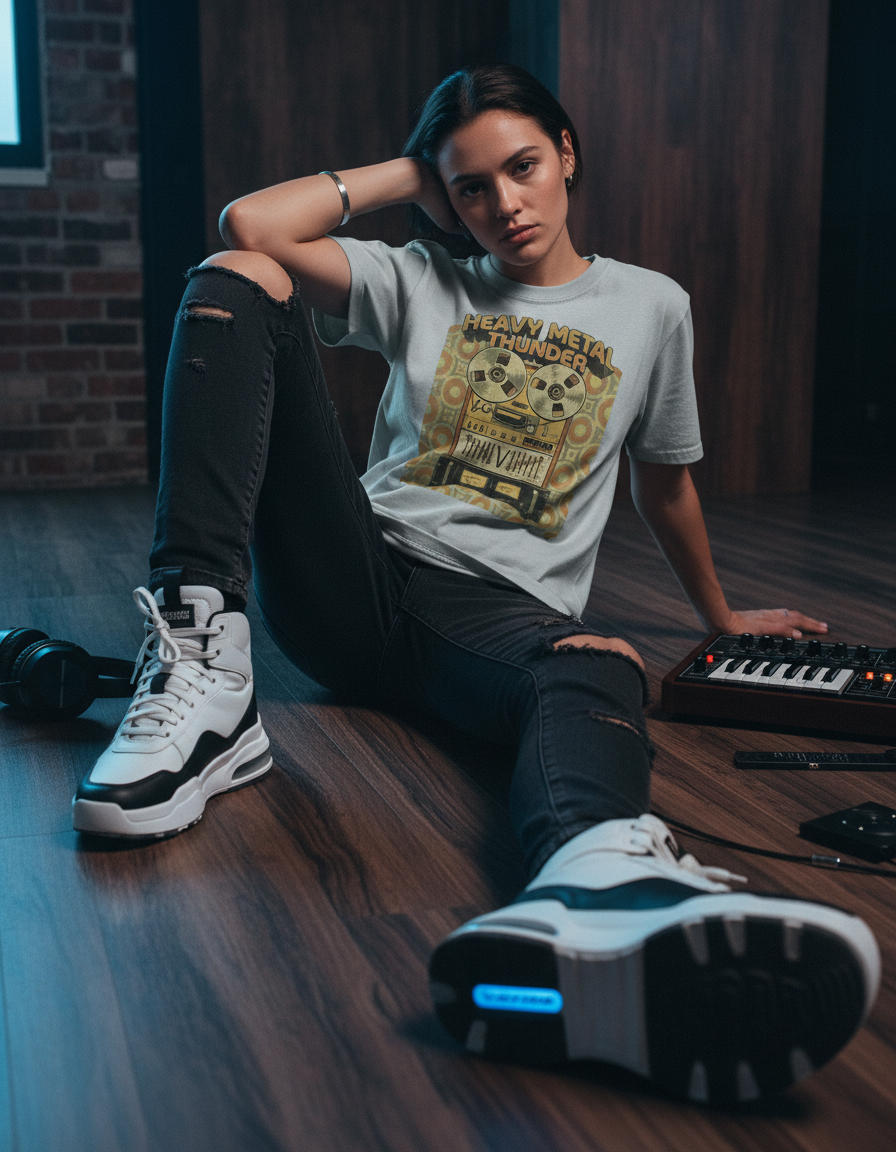 Retro Heavy Metal Cassette Graphic Tee - Music Lover Gift