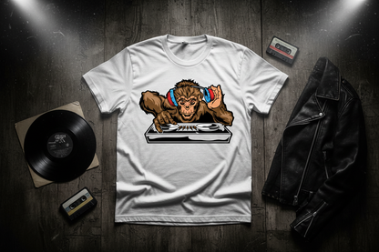 DJ Monkey Graphic Tee - Unique Gift for Music Lovers