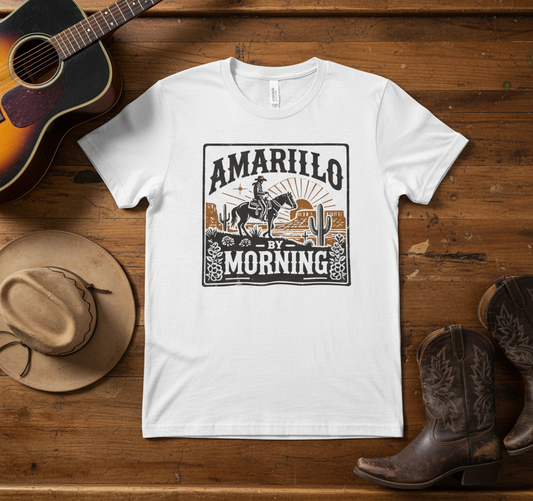 Amarillo By Morning Cowboy T‑Shirt | Western Rodeo Graphic Tee