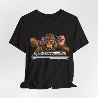 DJ Monkey Graphic Tee - Unique Gift for Music Lovers
