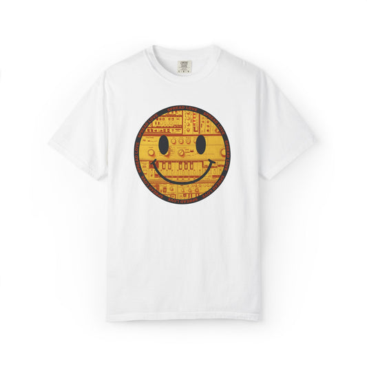 Smiley Face Music Tee - Happy Vibes Unisex T-Shirt