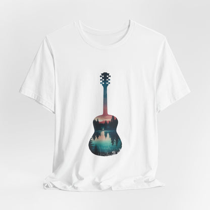 Guitar Silhouette Tee - Arty Music Lover Gift