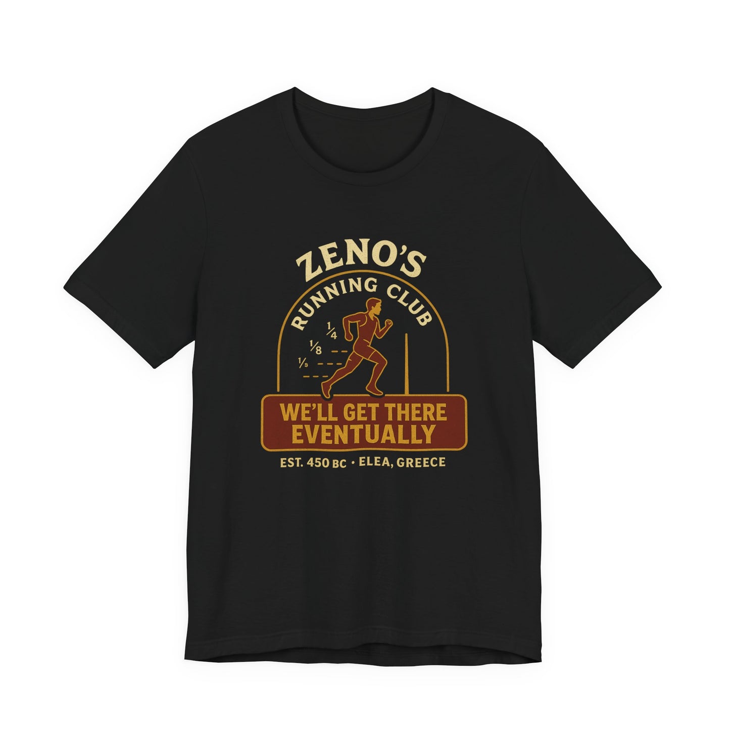 Zeno's Running Club Tee - Funny Philosophy Running Shirt