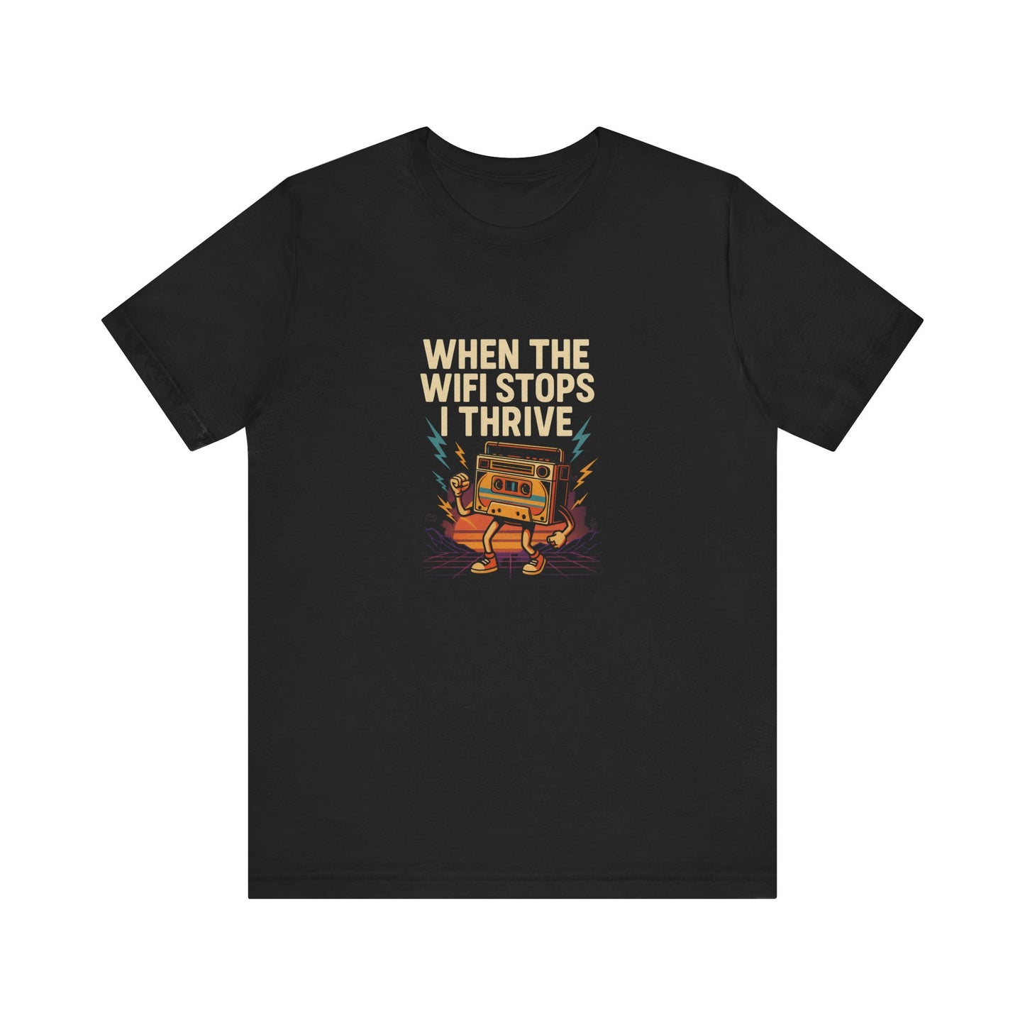 WiFi Outage Cassette T-Shirt | Funny Camping & Tech Detox
