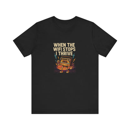 WiFi Outage Cassette T-Shirt | Funny Camping & Tech Detox