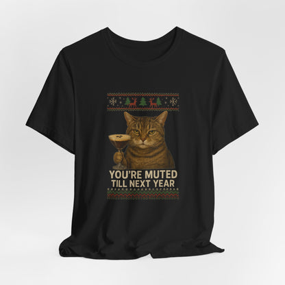 Espresso Martini Cat T-Shirt | Funny Holiday Burnout Tee