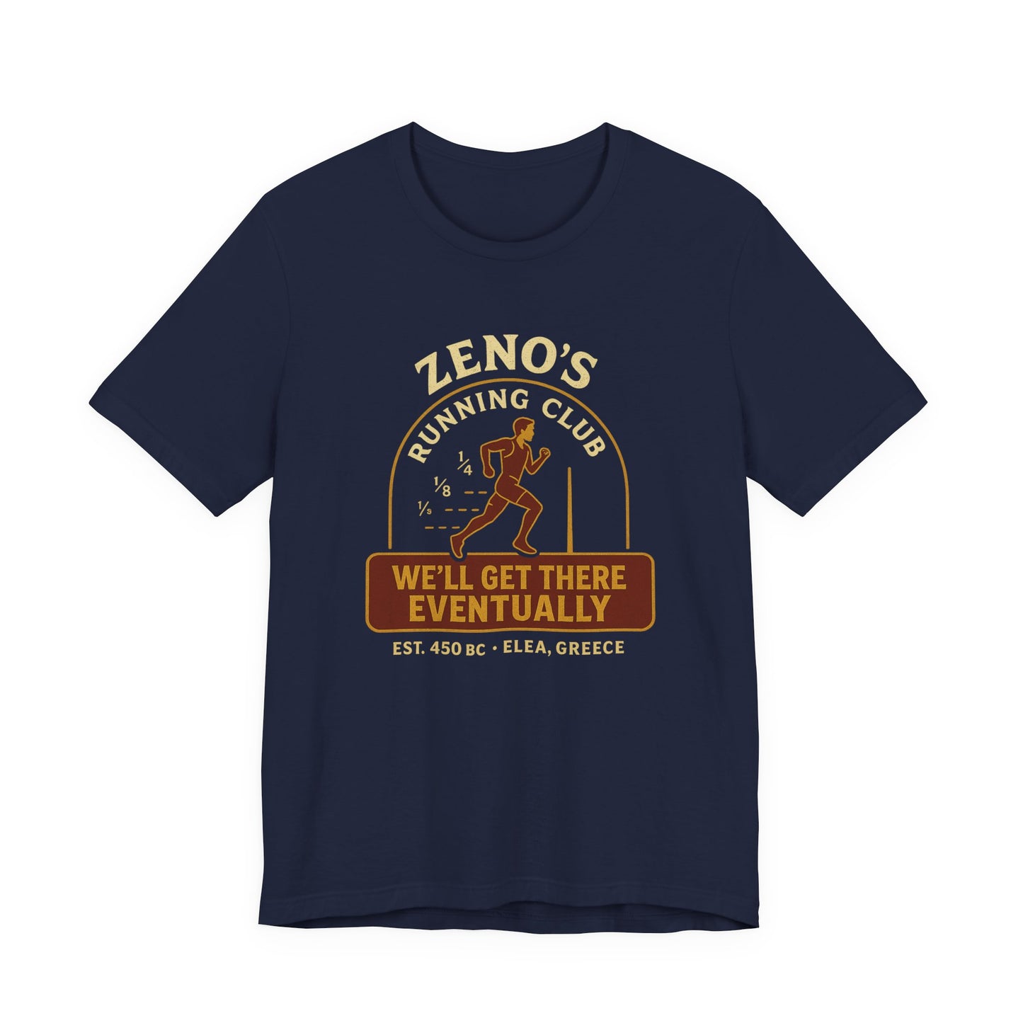 Zeno's Running Club Tee - Funny Philosophy Running Shirt