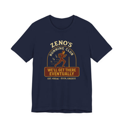 Zeno's Running Club Tee - Funny Philosophy Running Shirt