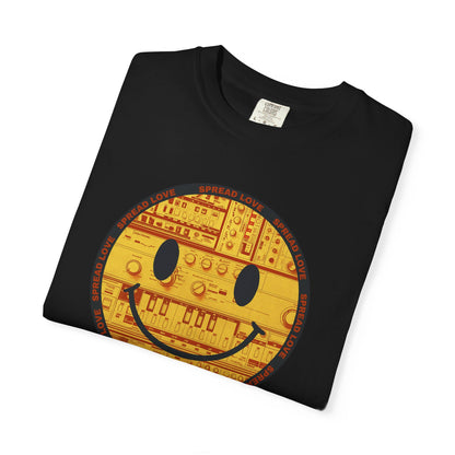 Smiley Face Music Tee - Happy Vibes Unisex T-Shirt