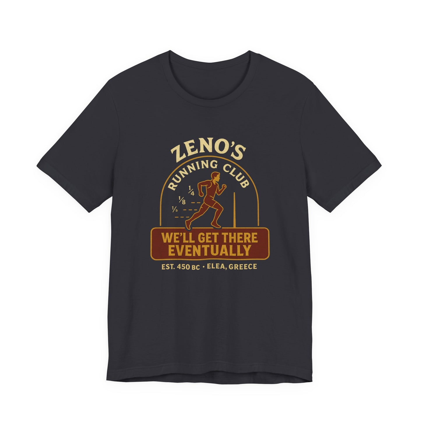 Zeno's Running Club Tee - Funny Philosophy Running Shirt