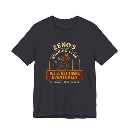 Zeno's Running Club Tee - Funny Philosophy Running Shirt