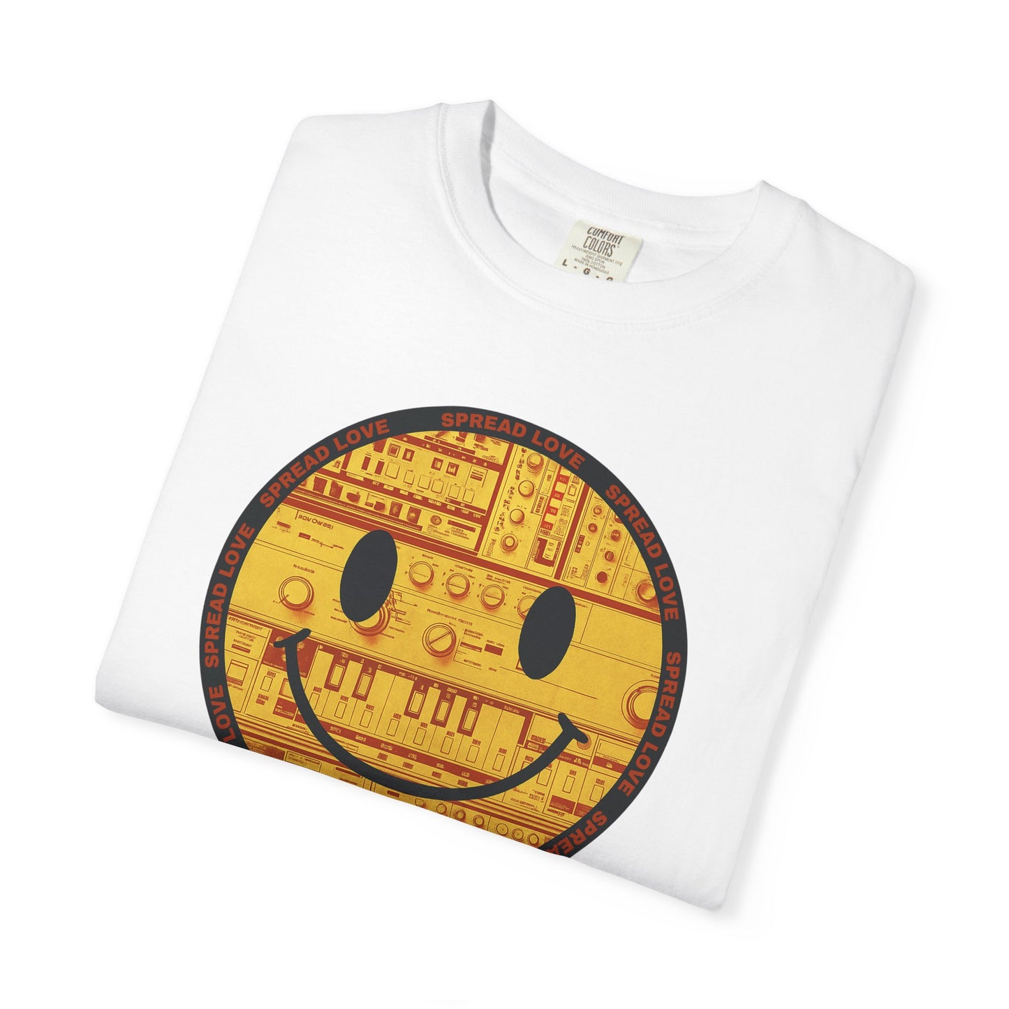 Smiley Face Music Tee - Happy Vibes Unisex T-Shirt