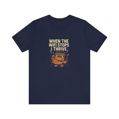 WiFi Outage Cassette T-Shirt | Funny Camping & Tech Detox