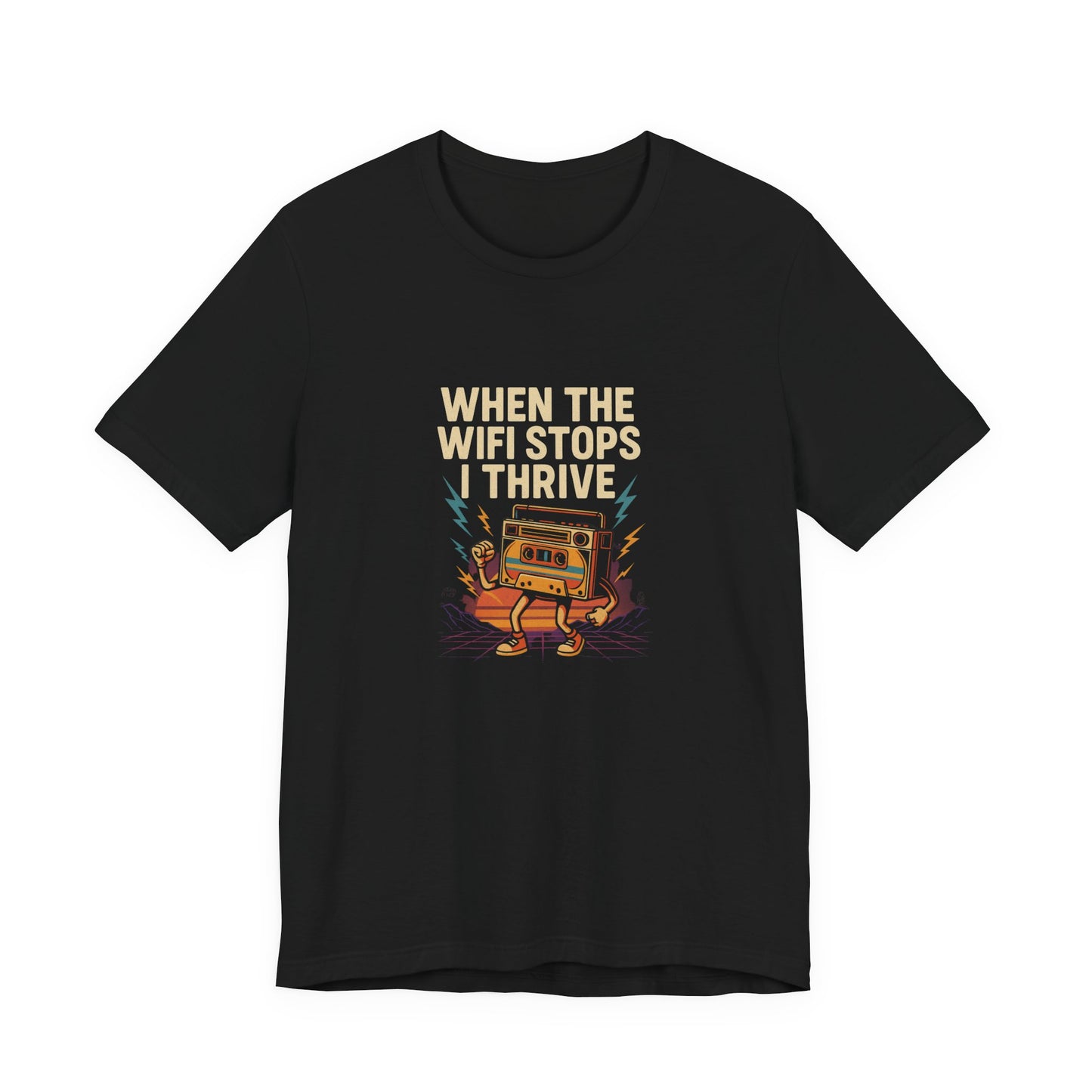 WiFi Outage Cassette T-Shirt | Funny Camping & Tech Detox