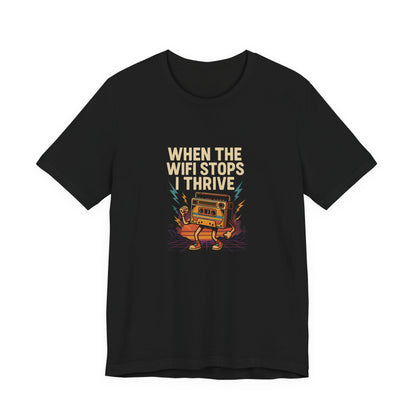 WiFi Outage Cassette T-Shirt | Funny Camping & Tech Detox