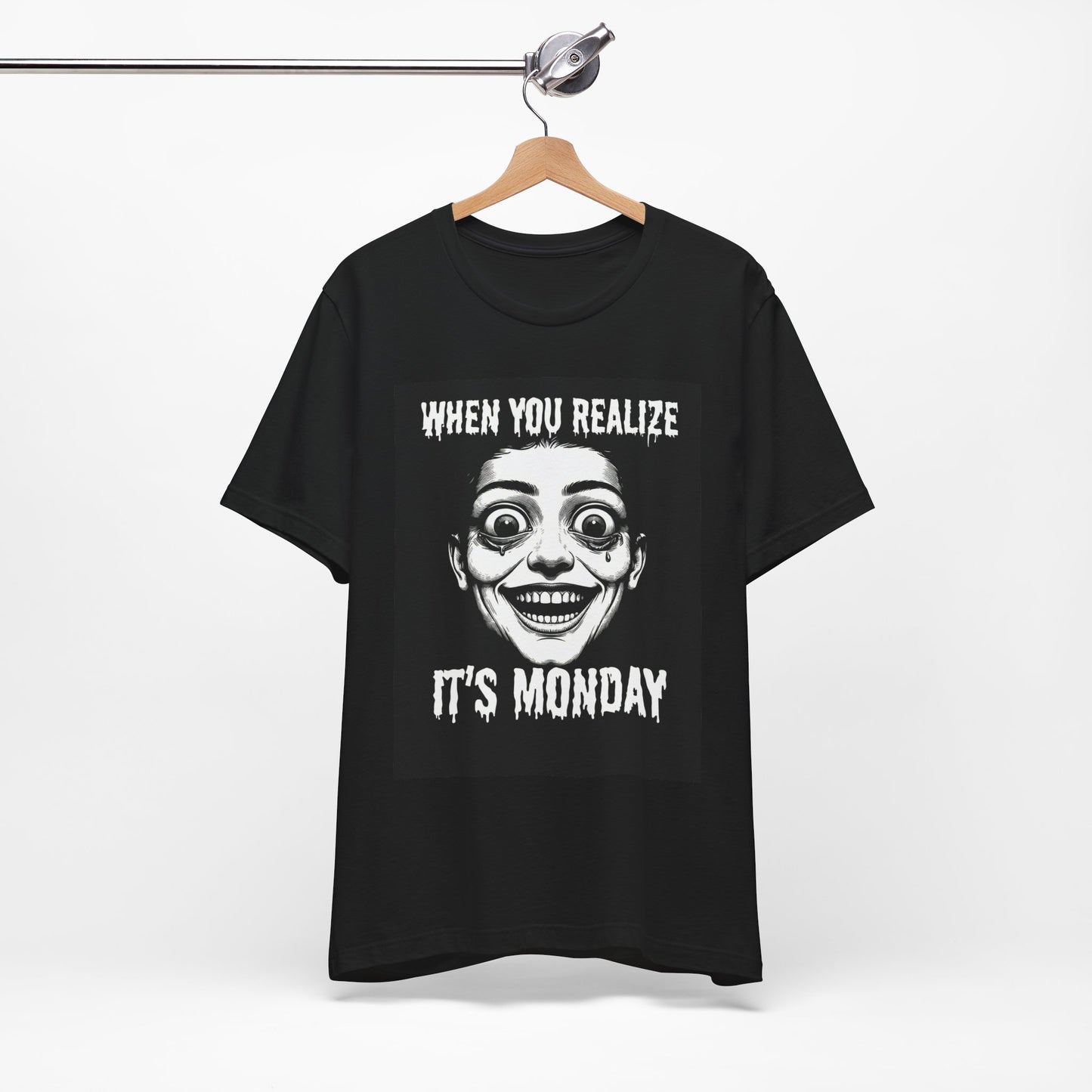 Monday Creepy Face Tee - Funny Graphic T-Shirt