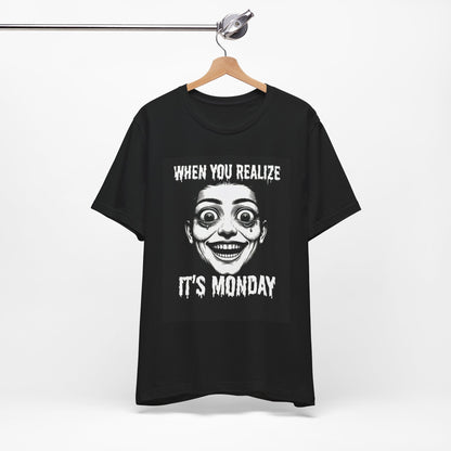 Monday Creepy Face Tee - Funny Graphic T-Shirt