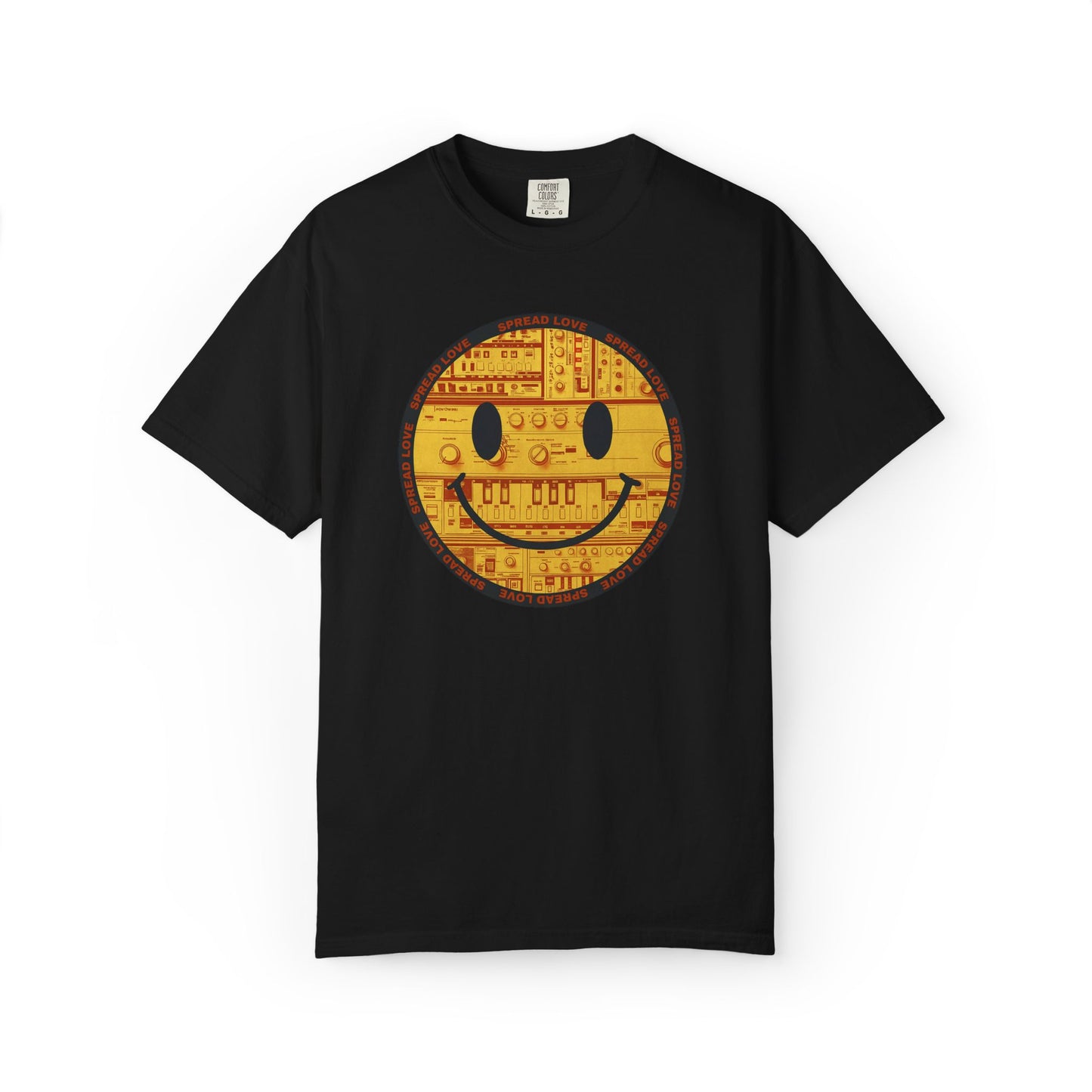 Smiley Face Music Tee - Happy Vibes Unisex T-Shirt