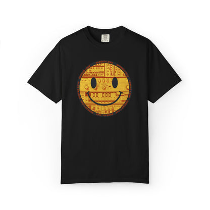 Smiley Face Music Tee - Happy Vibes Unisex T-Shirt