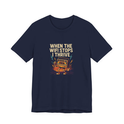 WiFi Outage Cassette T-Shirt | Funny Camping & Tech Detox