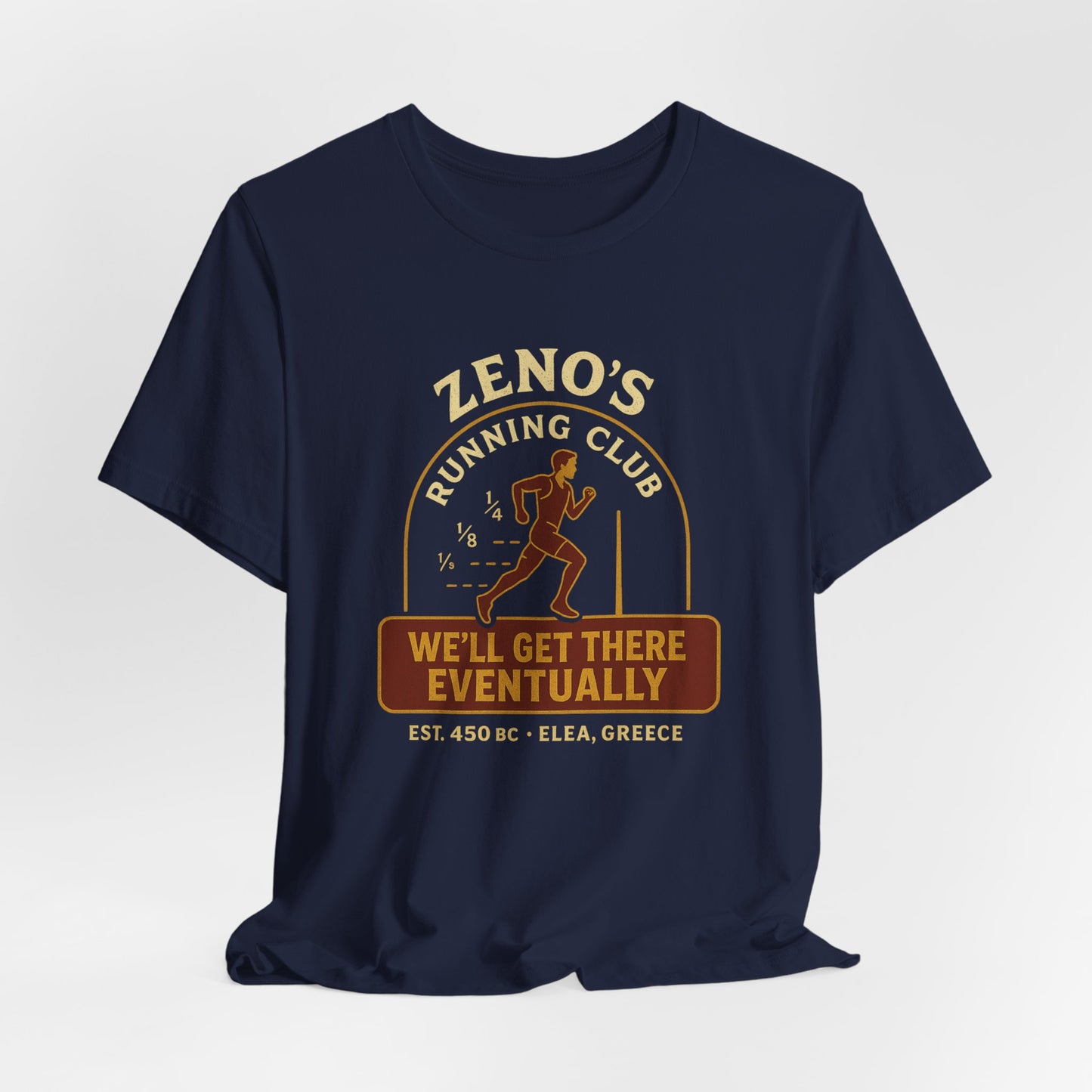 Zeno's Running Club Tee - Funny Philosophy Running Shirt