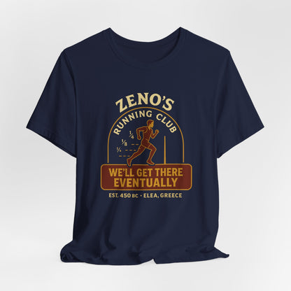 Zeno's Running Club Tee - Funny Philosophy Running Shirt
