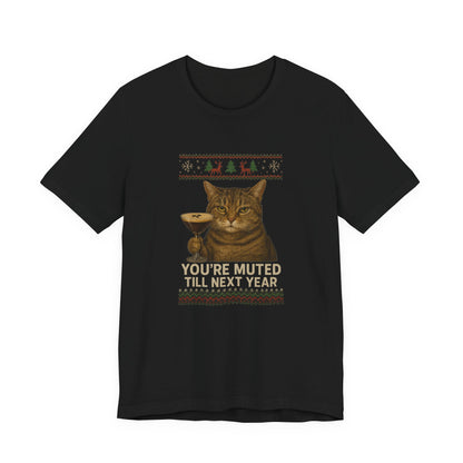 Espresso Martini Cat T-Shirt | Funny Holiday Burnout Tee
