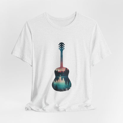 Guitar Silhouette Tee - Arty Music Lover Gift