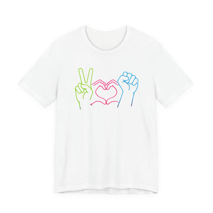 Unity Hands Tee - Peace, Love & Social Justice Shirt