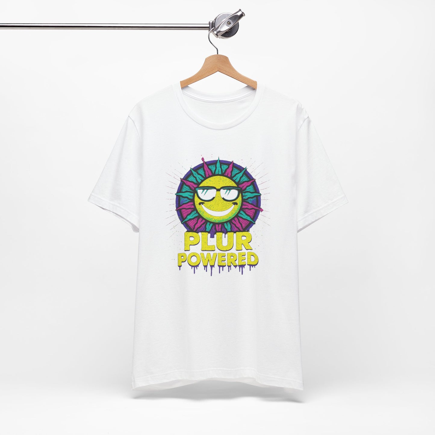 PLUR Smiley Sun Rave Tee | Music Festival Shirt