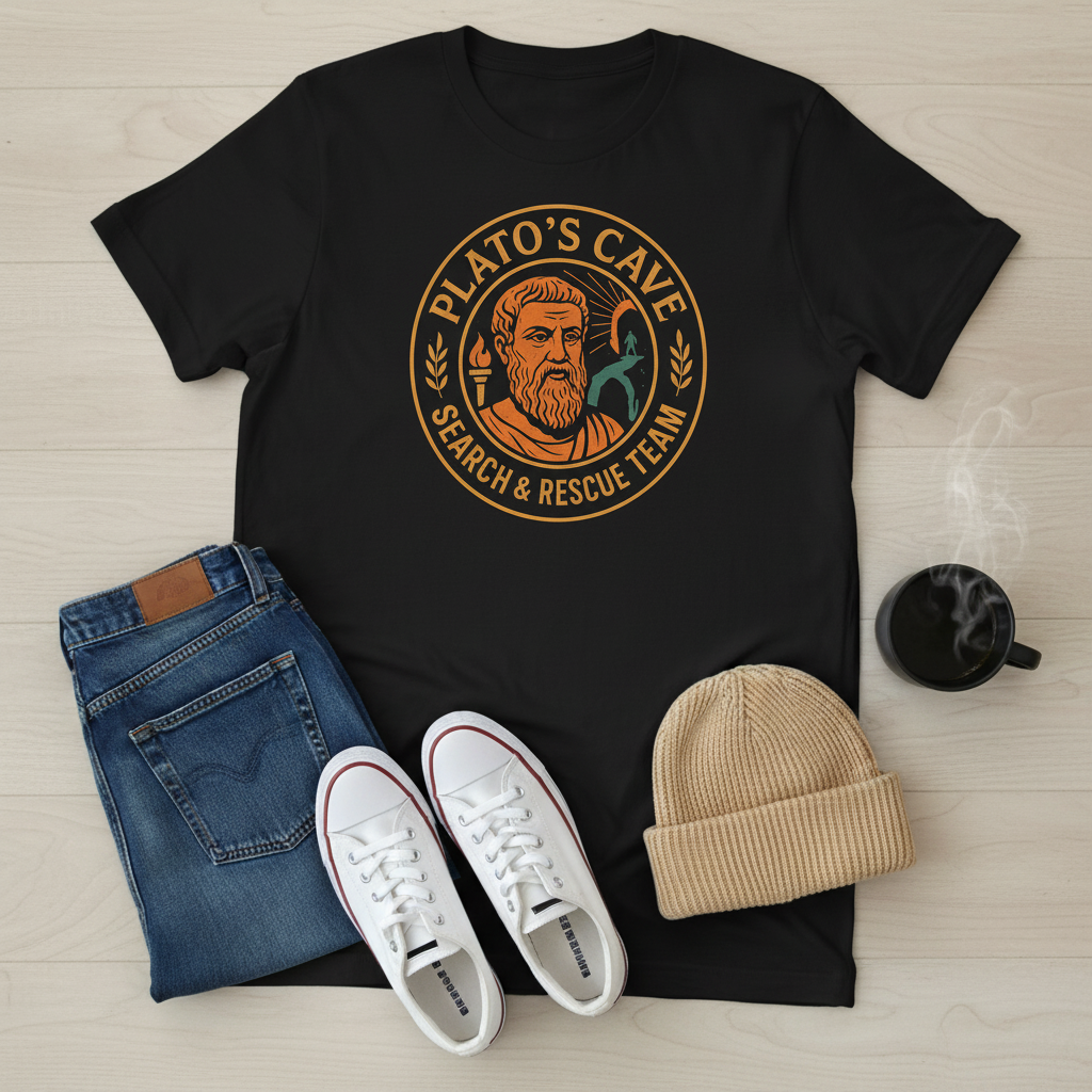 Plato's Cave Rescue Tee | Philosophy Humor Gift