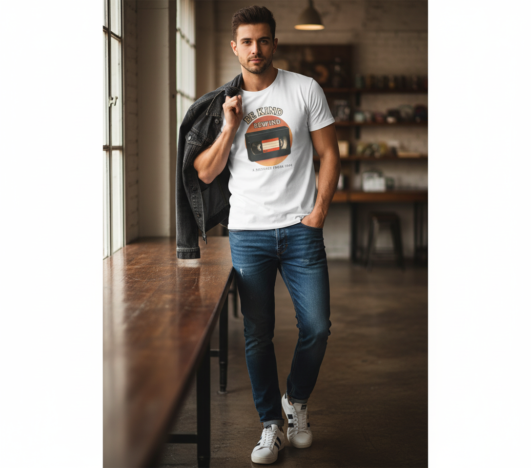 Be Kind Rewind Tee - Retro Movie Lover Shirt