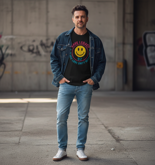 90s Rave Smiley Face Tee | Acid House Music Shirt