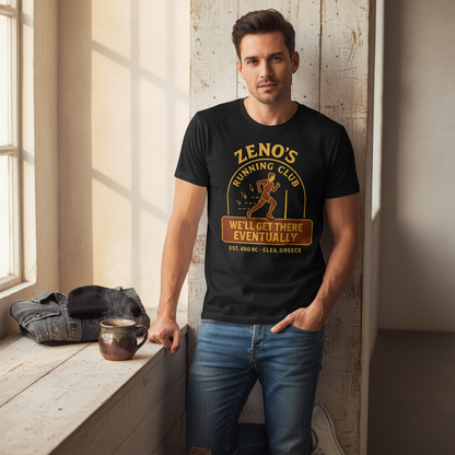 Zeno's Running Club Tee - Funny Philosophy Running Shirt