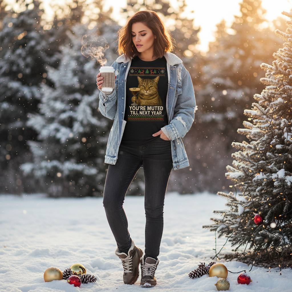 Espresso Martini Cat Christmas Shirt | Funny Holiday Gift