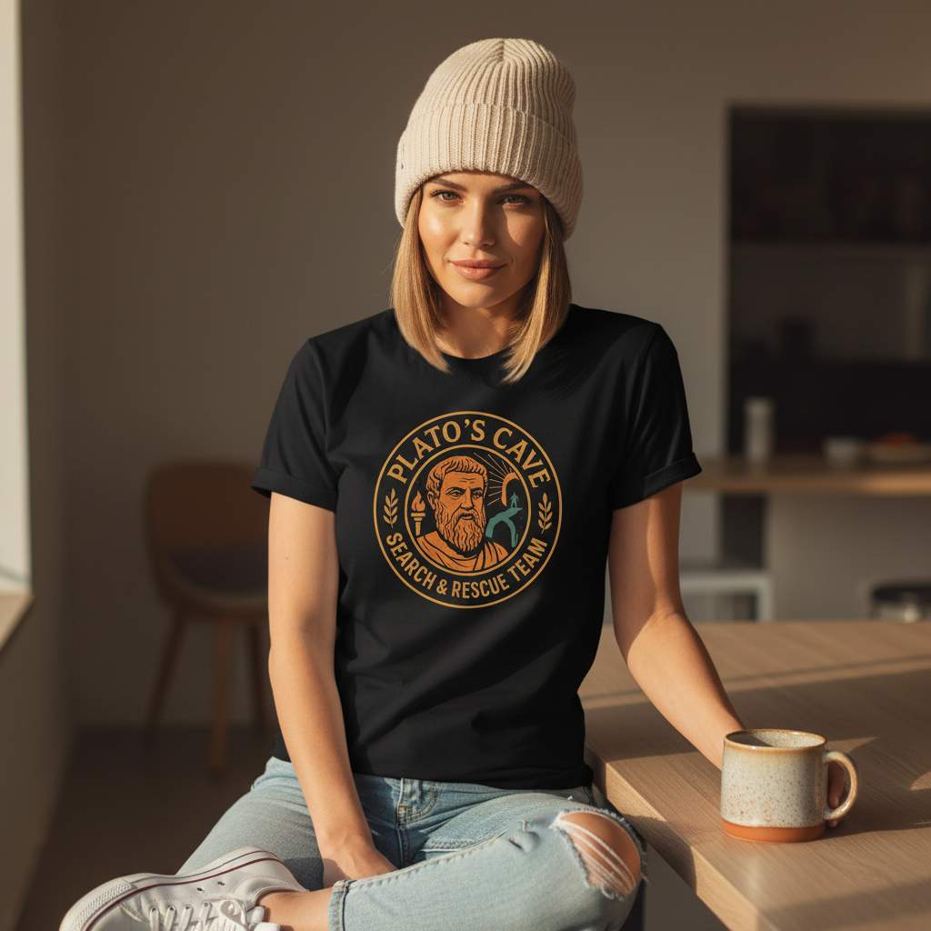Plato's Cave Rescue Tee | Philosophy Humor Gift