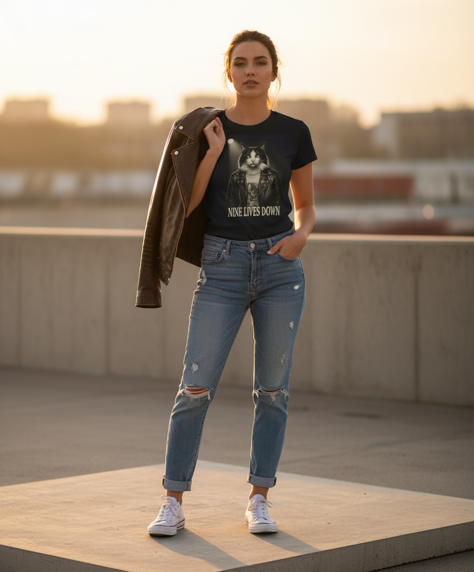 Rockin' Cat Tee - Funny Music Shirt, Cat Lover Gift