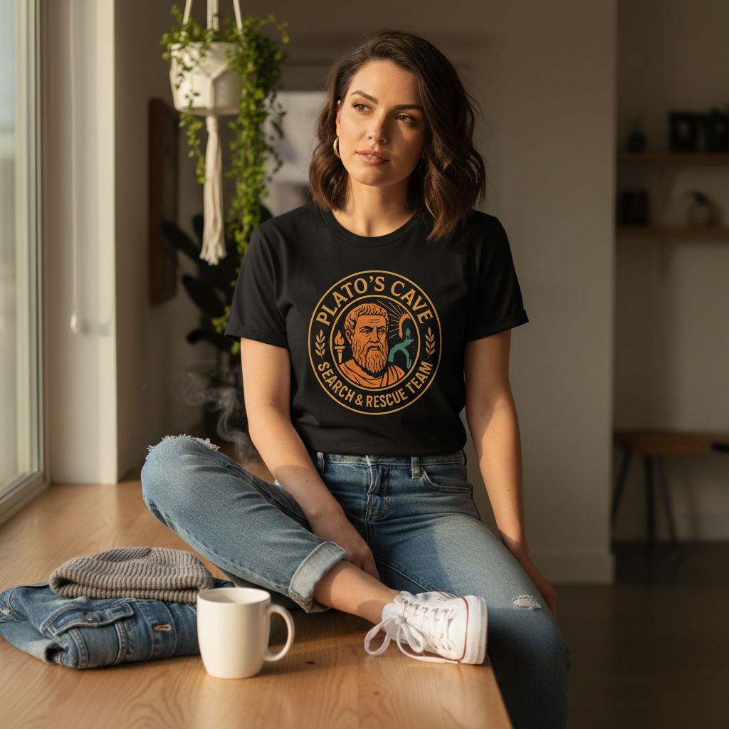 Plato's Cave Rescue Tee | Philosophy Humor Gift