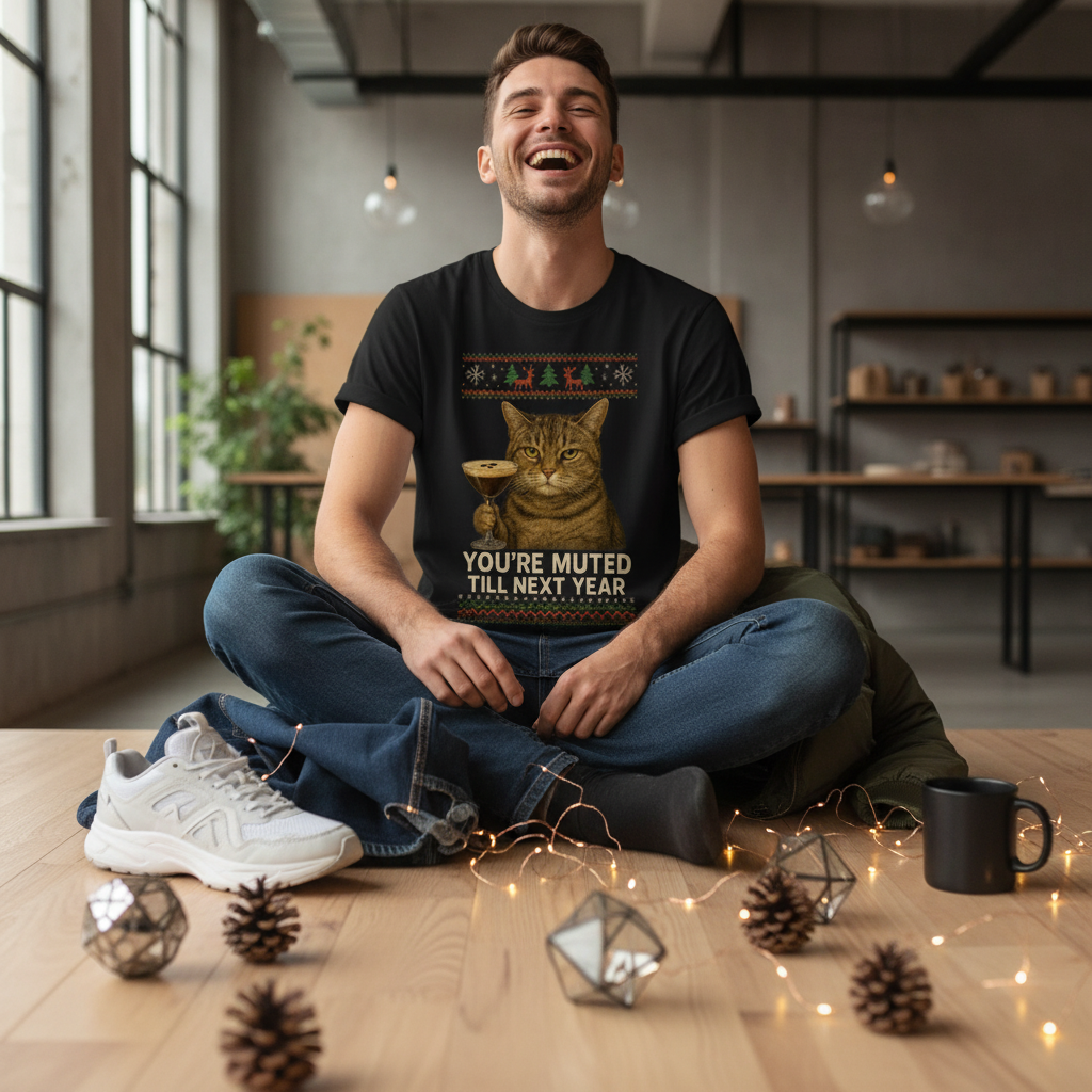Espresso Martini Cat Christmas Shirt | Funny Holiday Gift
