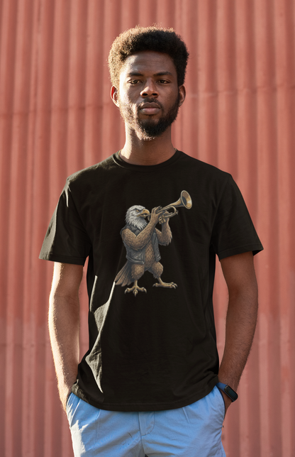 Eagle Trumpet Jazz T-Shirt - Cool Music Lover Gift